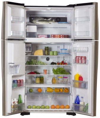 Холодильник Hitachi R-W722 Fpu1 Gbw коричневое стекло