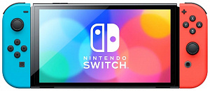 Игровая приставка Nintendo Switch OLED 64 ГБ неоновый красный