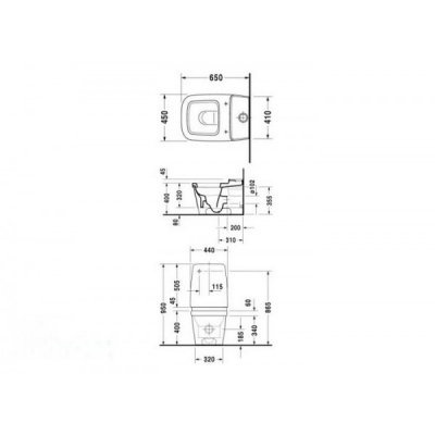 Унитаз напольный Duravit Esplanade 214709 00 00