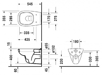 Унитаз Duravit D-Code 25350900002