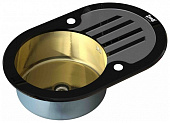 Кухонная мойка ZorG Inox-Glass 780*510 Овал Gl-7851-Ov-Black-Bronze