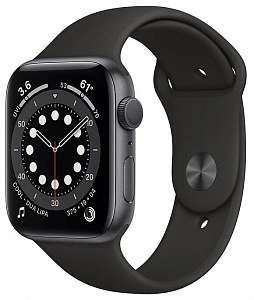 Apple Watch Series 6 GPS 44mm Aluminum Case with Sport Band Space Gray/black