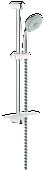 Grohe Tempesta Душевой гарнитур Iv с полочкой, душевая штанга 600 м  28593001