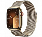 Apple Watch Series 9 45mm Gold S.Steel Case with Gold Milanese Loop Mrpm3