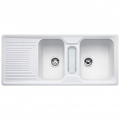 Кухонная мойка Blanco Classic 8 S гранитная 2 чаши с крылом, цвет белый 509233
