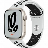 Apple Watch Series 7 41mm Aluminium Case Pure Platinum/black with Nike Sport Band