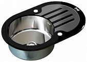 Кухонная мойка ZorG Inox-Glass 780*510 Овал Gl-7851-Ov-Black