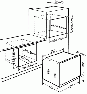 Духовой шкаф Smeg Sf6101vn