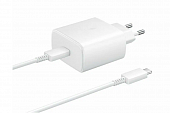 Адаптер Samsung 25W USB-C cable белый+ кабель Type-C