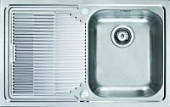 Кухонная мойка Franke Pix 611~1 1,2  спереливом,чаша справа,размер78*50 см.,шкаф 40, нержавеющая сталь,пол