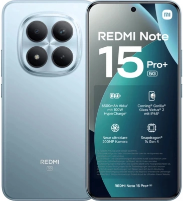 Смартфон Xiaomi Redmi Note 15 Pro+ 5G 12/256 Glacier Blue