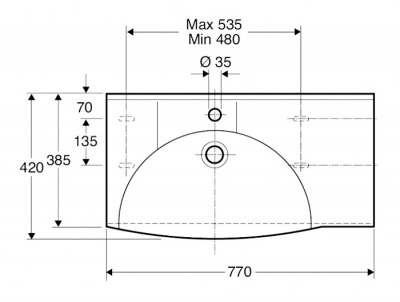 Раковина Ifo Sign 77520