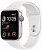 Apple Watch SE 2022 40mm Silver Aluminum Case with Sport Band White
