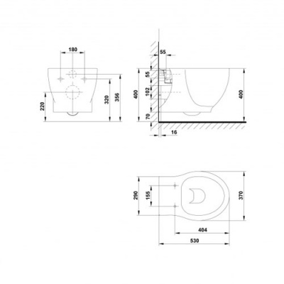 Унитаз подвесной Gala Klea 33172