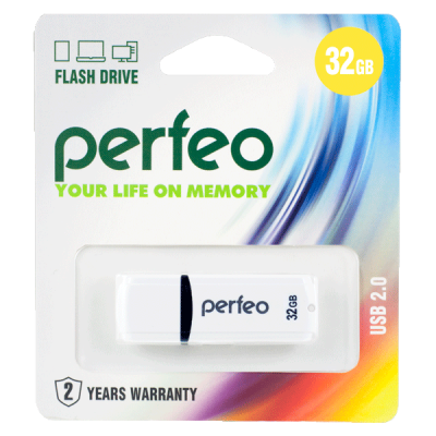 Флешка Perfeo 32GB C02 White 