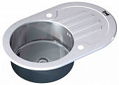 Кухонная мойка ZorG Inox-Glass 780*510 Овал Gl-7851-Ov-White