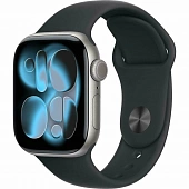 Apple Watch Series 11 46mm Space Gray with Black Sport Band
