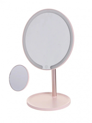 Зеркало Jordan & Judy для макияжа с ножкой (Nv532) розовый