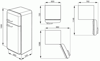 Холодильник Smeg Fab30lv1