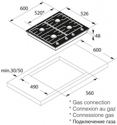 Газовая варочная панель Asko Hg1666ab