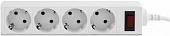 Сетевой фильтр CBR CSF 2450-5.0 White CB, длина кабеля 5 м, 4 розетки, белый цвет, 10 А