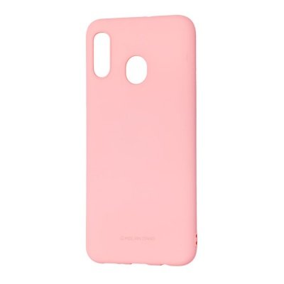 Накладка для Samsung Galaxy A30 с перфорацией ярко-розовая EG