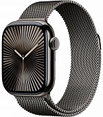 Apple Watch Series 10 42mm Slate Titanium Case with Slate Milanese Loop MX053