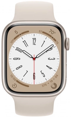 Apple Watch Series 8 45mm Aluminium Case, starlight