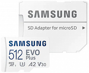 Карта памяти Samsung EVO Plus microSDXC 512 ГБ