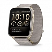 Часы Garmin Venu X1 Soft Gold with Titanium Caseback and French Gray Nylon Band