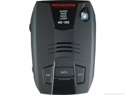 Антирадар Mongoose Hd-300 (черный матовый, голосовой)