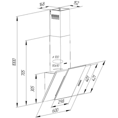 Вытяжка Pyramida Kz 60 Br