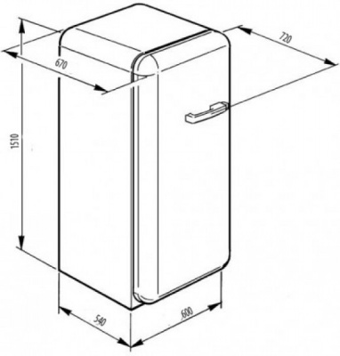 Морозильная камера Smeg Cvb20lr