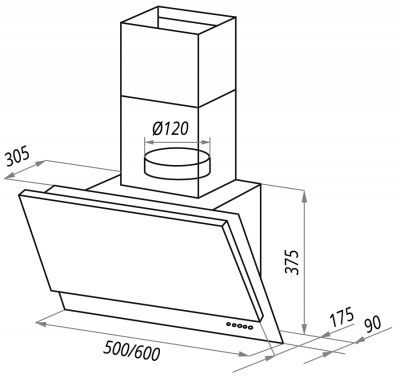 Вытяжка Maunfeld Araks Sbl 50 White