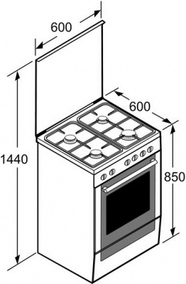 Газовая плита Gorenje Gi632e16wkb
