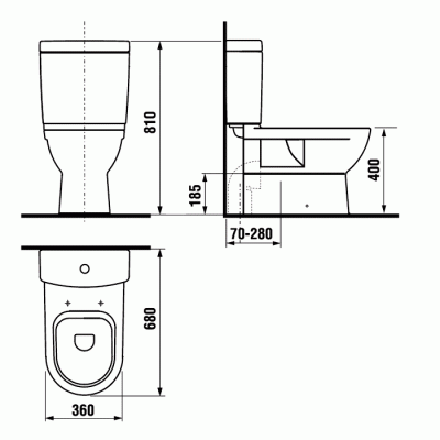 Унитаз Jika Mio 237160000001,68х36, (бел.)