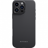 Чехол Pitaka (Ki1601ppa) Противоударный Military-Grade Protective Case for IPhone 16 Pro Black/Gray Twi