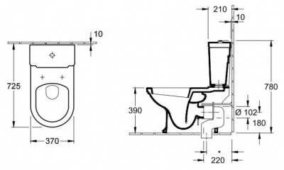 Унитаз Villeroy&Boch Hommage 6662 10R1
