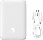 Внешний аккумулятор Baseus Magnetic Mini Wireless Fast Charge Power Bank 10000mAh 20W White (PPCXM10)