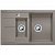 Кухонная мойка Blanco Metra 6 S Compact гранитная 2 чаши с крылом, цвет серый бежевый 517353