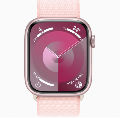 Apple Watch Series 9 45mm Pink Light Pink Sport Loop
