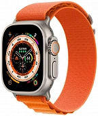 Apple Watch Ultra GPS + Cellular 49mm Titanium Case with Orange Alpine Loop (корпус из титана, ремешок Alpine оранжевого цвета)