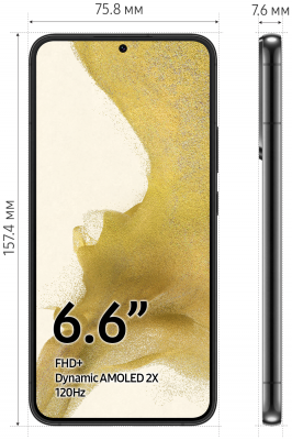 Смартфон Samsung Galaxy S22+ 8/256 ГБ черный фантом