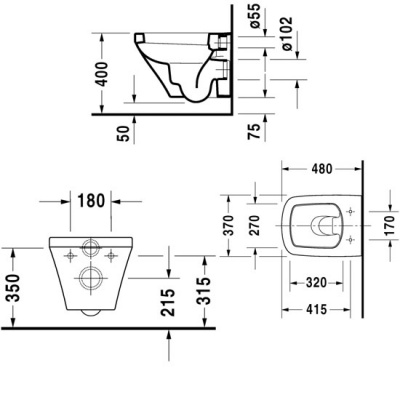 Унитаз подвесной Duravit Durastyle 2539090000
