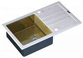 Кухонная мойка ZorG Inox-Glass 780*510 Gl-7851-White-Bronze
