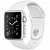 Apple Watch Series 4 Gps 40mm Silver Aluminum Case with White Sport Band (Спортивный ремешок белого цвета) MU642