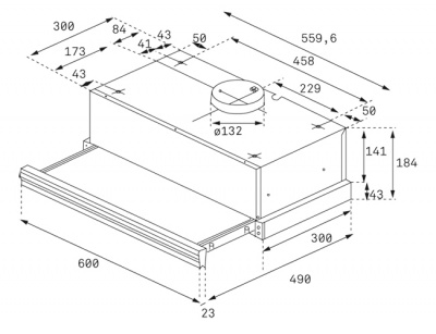 Вытяжка Teka Cnl 6400 Bk чёрная